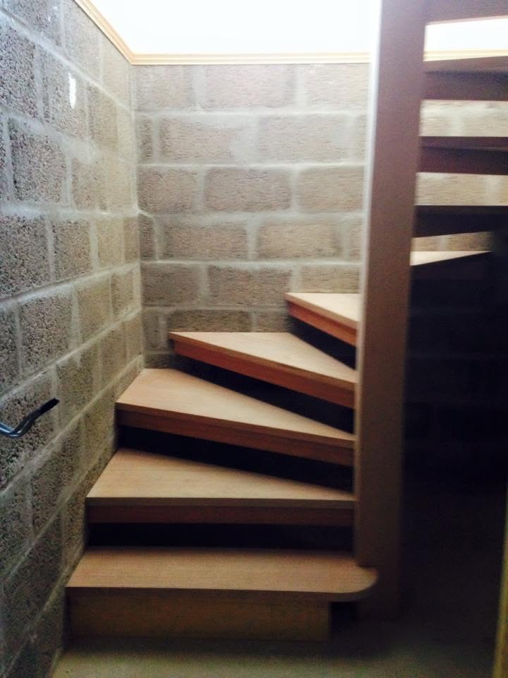 Hardwood staircase